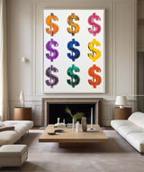 Modern Colorful Pop Art Painting Bauhaus Wall Art Andy Warhol Artworks Abstract Art for Livingroom