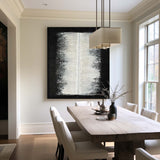 Black And White Minimalist Artworks Acrylic Painting Japandi Livingroom Canvas Wall Art For Sale