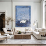 Blue Minimalist Art Large Minimalist Wall Art Contemporary Abstract Paintings
