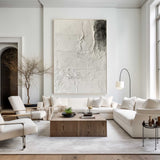 Black And White Abstract Painting, Black White Minimalist Painting, Black White Canvas Wall Art