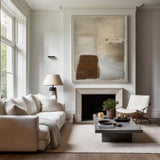 Modern Brown And Beige Abstract Canvas Wall Art Earth Tone Minimalist Art Minimalist Painting