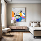 Colorful Wall Art Canvas Extra Large Multicolor Wall Painting Textured