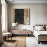 Black and Brown Minimalist Abstract Art On Canvas Modern Painting Abstract Painting For livingroom