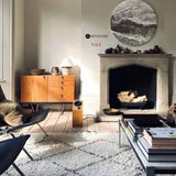 Modern Black Circular Wall Art Textured Wall Art Black Abstract Art Paintings Wabi-sabi Painting