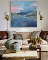 Blue Abstract Seascape Painting #ABSS12