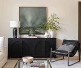 Modern Green Landscape Canvas Art Rich Textured Wall Art Modern Square Canvas Painting For Sale