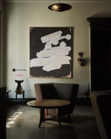 Black And White Wabi-sabi Minimalist Painting Modern Minimalist Abstract Wall Art For Sale