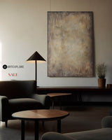 Brown Wabi-sabi Painting Minimalist Painting Brown Abstract Painting Brown Minimalist Abstract Art