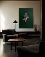 Green and Gold Abstract Textured Wall Art Gold Abstract Paining Golden Leaf Textured Painting