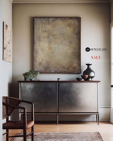 Brown Wabi-sabi Painting Minimalist Painting Brown Abstract Painting Brown Minimalist Abstract Art