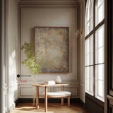 Brown Wabi-sabi Painting Minimalist Painting Brown Abstract Painting Brown Minimalist Abstract Art