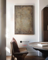 Brown Wabi-sabi Painting Minimalist Painting Brown Abstract Painting Brown Minimalist Abstract Art