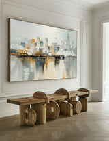 Large Modern Urban Painting Abstract Cityscape Art City Big Abstract Painting For Sale