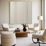 Large Beige Canvas Art Waibi-sabi Textured Painting Large Minimalist Plaster Wall Art For Livingroom