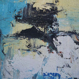 Large Abstract Canvas Art Blue And Yellow Wall Abstract Canvas Art Textured Abstract Painting