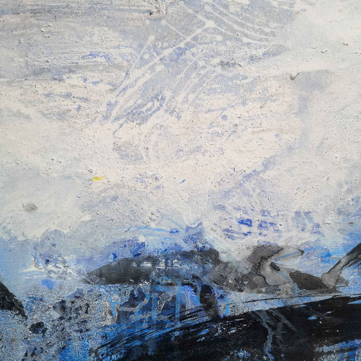 Blue And Black Abstract Painting Blue Canvas Painting Oversized Canvas Art Contemporary Abstract Painting Large Canvas Art For Living Room