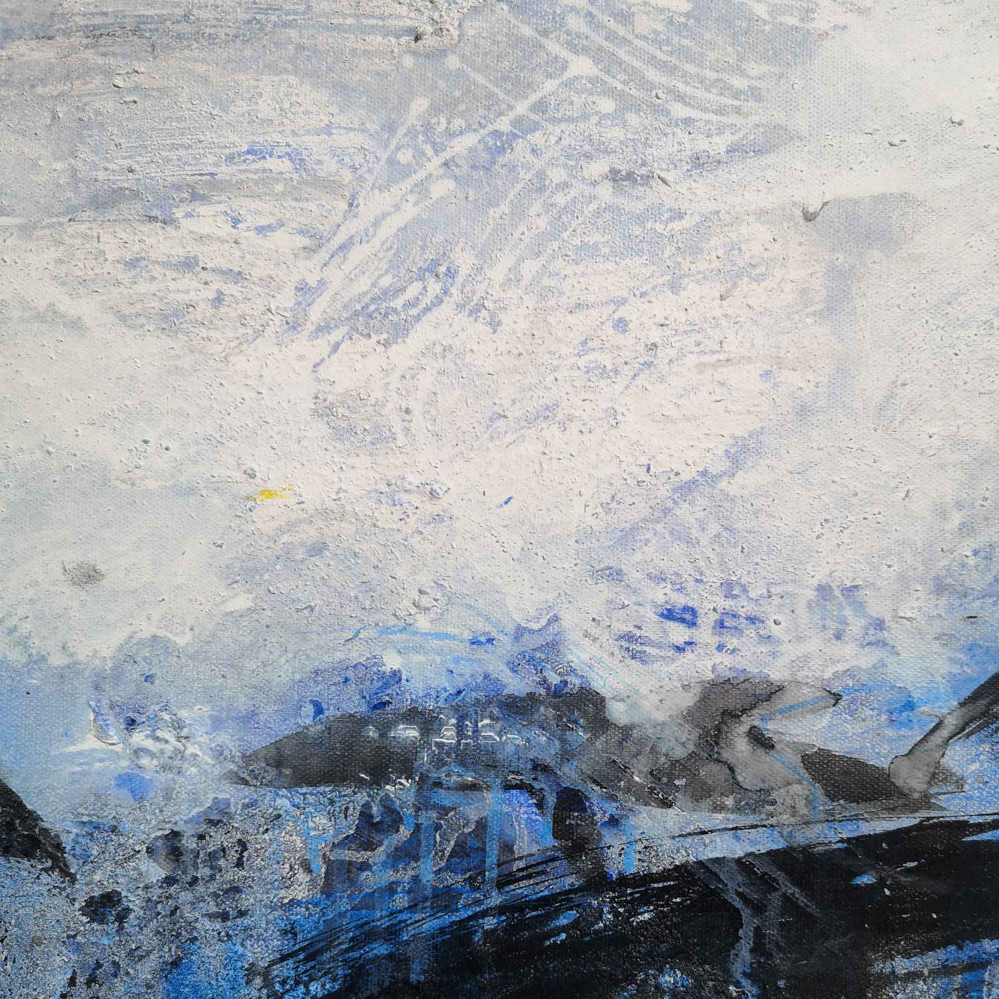 Blue And Black Abstract Painting Blue Canvas Painting Oversized Canvas Art Contemporary Abstract Painting Large Canvas Art For Living Room