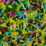 32'' X 32'' Modern Green Large Wall Art Abstract Square Paintings Artwork In Stock For Sale