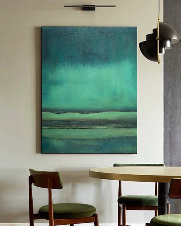 Large Green Abstract Canvas Wall Art Oil Painting On Canvas Modern Art Contemporary Art