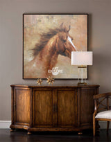 Wild Horse Painting Canvas Large Horse Wall Art Oversized Horse Art
