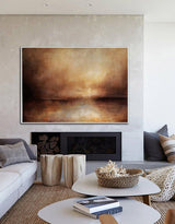 Impressionist Seascape Paintings Large Beach Canvas Wall Art Modern Beach Art