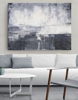 Grey And White Abstract Art Large Grey Wall Art Contemporary Canvas Art