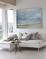 Beach Abstract Painting Large Sky And Sea Painting Seascape Painting