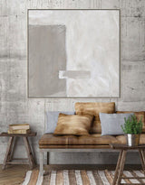 Beige Minimalist Abstract Painting Oversized Abstract Wall Art Minimal Acrylic Painting