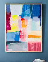 Large Color Abstract Art Colorful Abstract Painting Bright Coloured Paintings Entryway Art