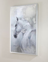 Large White Horse Painting Extra Large Horse Canvas Wall Art Large Horse Canvas Art