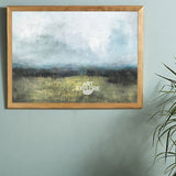 Green Abstract Landscape Art Big Wall Painting Oversized Framed Wall Art