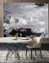 Black White And Grey Abstract Art Large Modern Gray abstract Canvas Art
