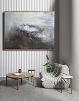 Brown Modern Abstract Landscape Art Abstract Canvas Painting Big Wall Art Decor