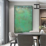 Abstract Green Canvas Painting Large Original Acrylic Abstract Canvas Art Modern Abstract Painting