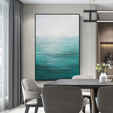 Blue Wave Oil Painting On Canvas Large Abstract Ocean Wall Art Ocean Wave Painting Acrylic Textured Art Blue And Gold Abstract Painting