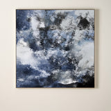 Large Square Blue Abstract Art Tectured Abstract Painting Original Abstract Art