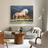 Large Brown Running Horses Canvas Art Extra Large Wild Horse Canvas Art Moddern Brown Horse Oil Painting
