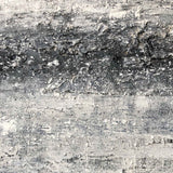 Large Vertical Black And White Abstract Beach Painting Modern Textured Art For Living Room