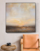 Abstract Landscape Art Square Sunset Canvas Art Modern Abstract Art