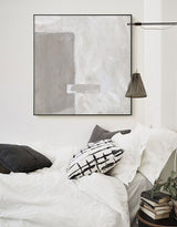 Beige Minimalist Abstract Painting Oversized Abstract Wall Art Minimal Acrylic Painting