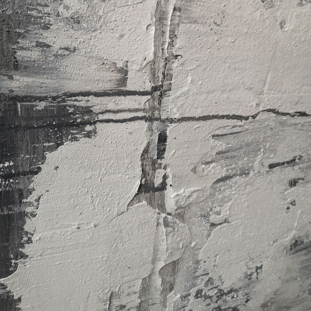 36 x 48 Vertical Grey Abstract Art Canvas Painting For Living Room