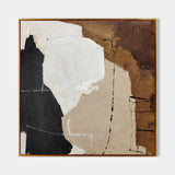 Black And Brown Minimalist Painting Oversized Painting Canvas Minimalist Painting For Home Decor
