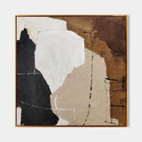 Black And Brown Minimalist Painting Oversized Painting Canvas Minimalist Painting For Home Decor