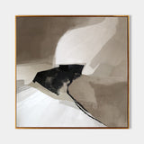 Black And Grey Square Canvas Art Painting Modern Abstract Painting Large Artwork For Sale