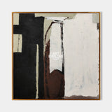 Black And Brown Minimalist Painting Oversized Painting Canvas Minimalist Painting For Home Decor