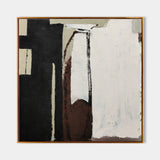 Black And Brown Minimalist Painting Oversized Painting Canvas Minimalist Painting For Home Decor