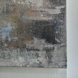 Square Grey And Rust Abstract Canvas Art Contemporary Textured Painting