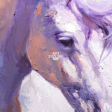Large White Horse Painting On Canvas Big Horse Wall Art Modern Horse Art