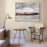 Large Grey Abstract Canvas Wall Art Abstract Beach Painting Modern Abstract Painting