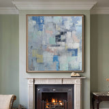 40 x 40 Colorful Abstract Painting Abstract Geometric Art For Bedroom